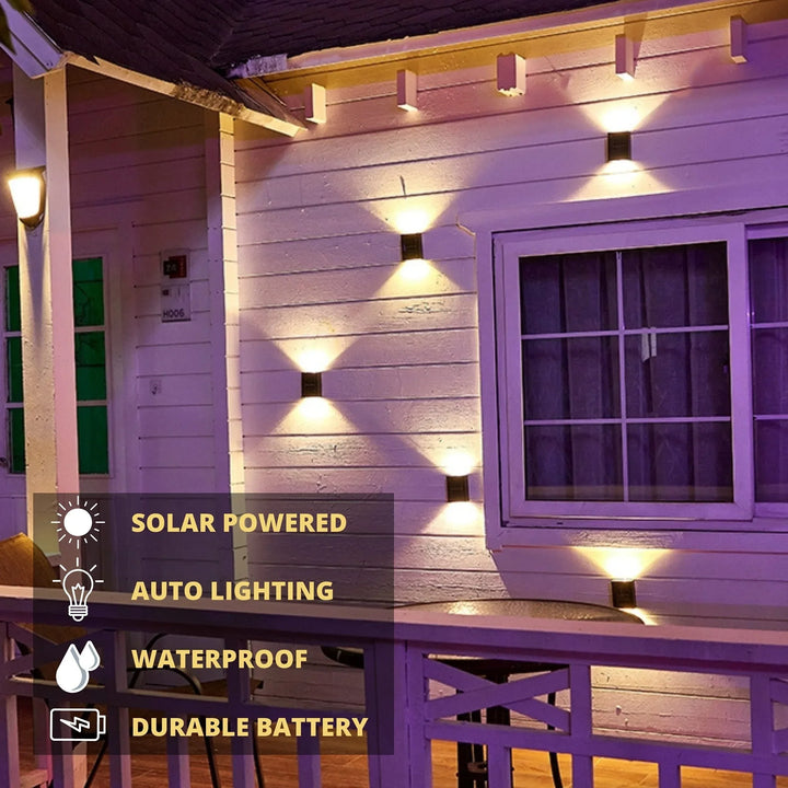 Lisslune | LUMIX | New Solar Wall Lighting for Outdoors | Waterproof LED Solar Lamp for Ambient Garden Light
