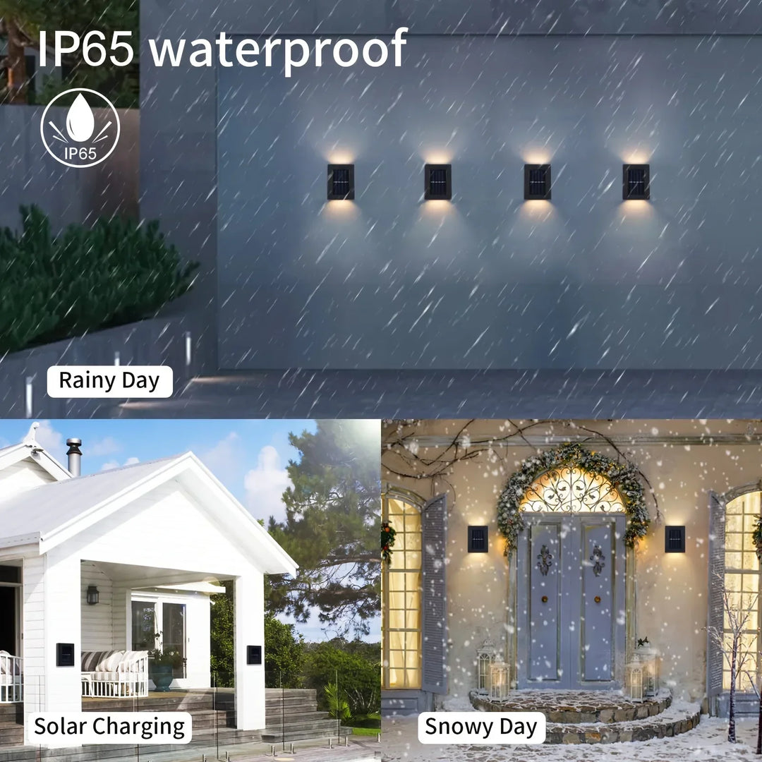 Lisslune | LUMIX | New Solar Wall Lighting for Outdoors | Waterproof LED Solar Lamp for Ambient Garden Light