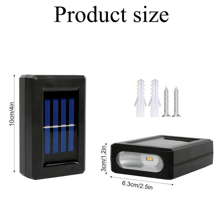 Lisslune | LUMIX | New Solar Wall Lighting for Outdoors | Waterproof LED Solar Lamp for Ambient Garden Light