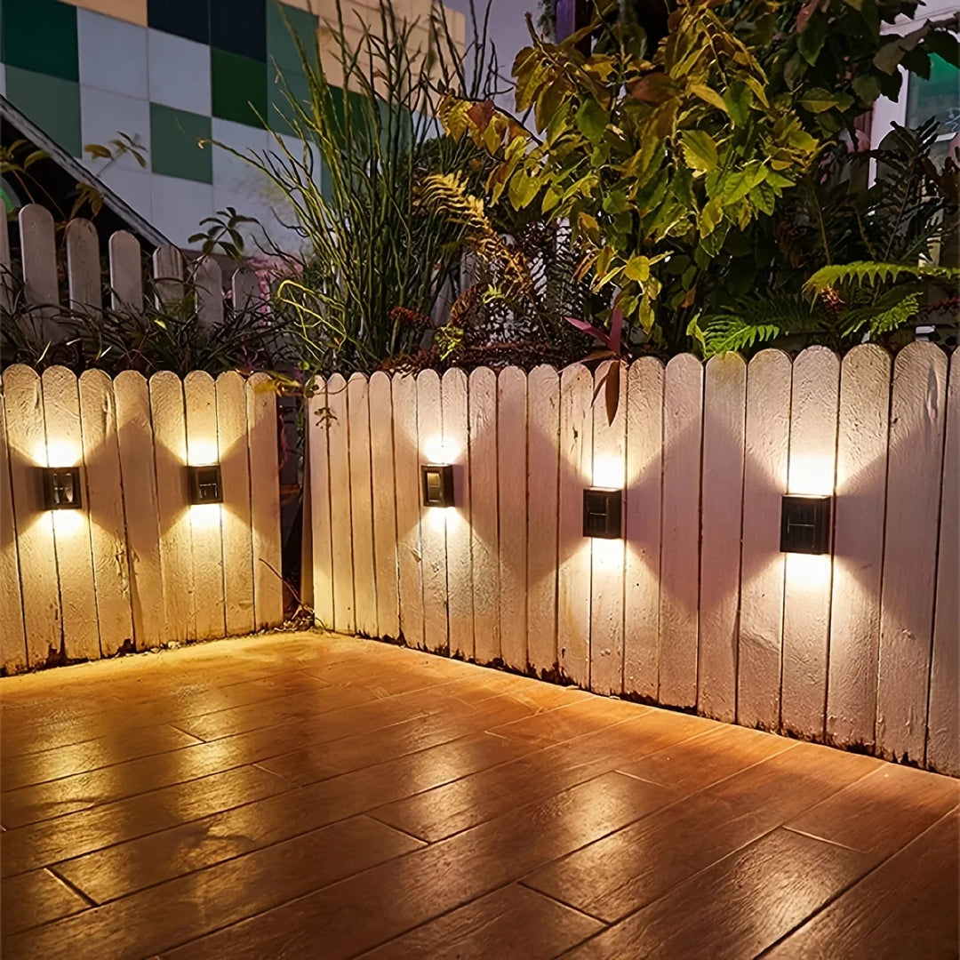 Lisslune | LUMIX | New Solar Wall Lighting for Outdoors | Waterproof LED Solar Lamp for Ambient Garden Light