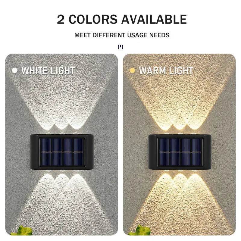 Lisslune | LUMIX | New Solar Wall Lighting for Outdoors | Waterproof LED Solar Lamp for Ambient Garden Light