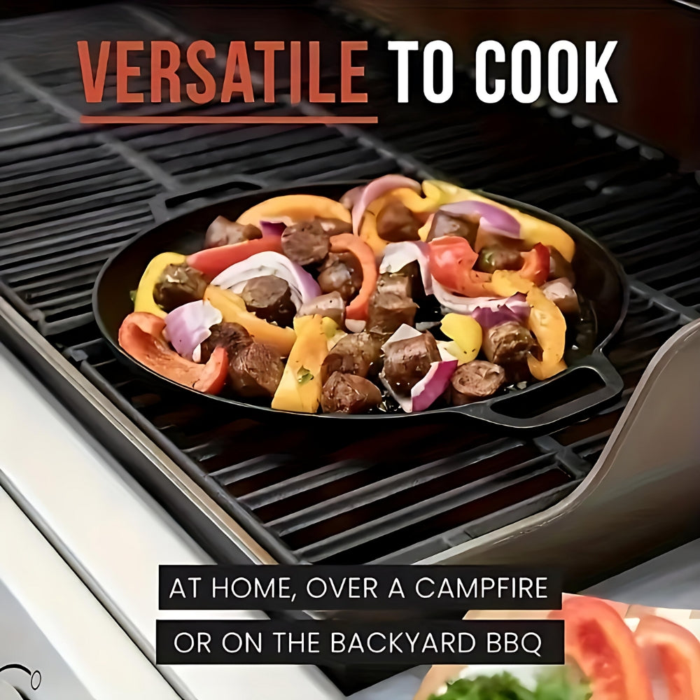 Lisslune | Non-Stick Cast Iron Griddle Skillet Pan
