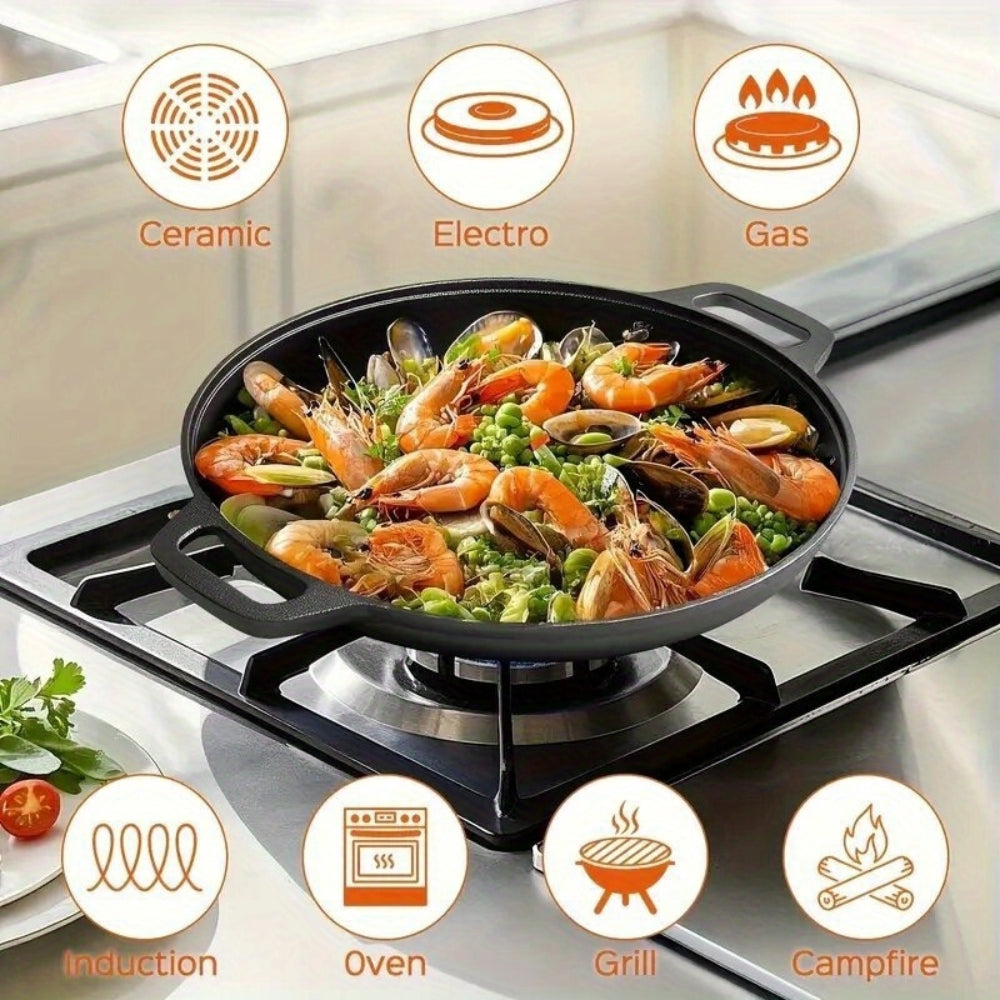 Lisslune | Non-Stick Cast Iron Griddle Skillet Pan