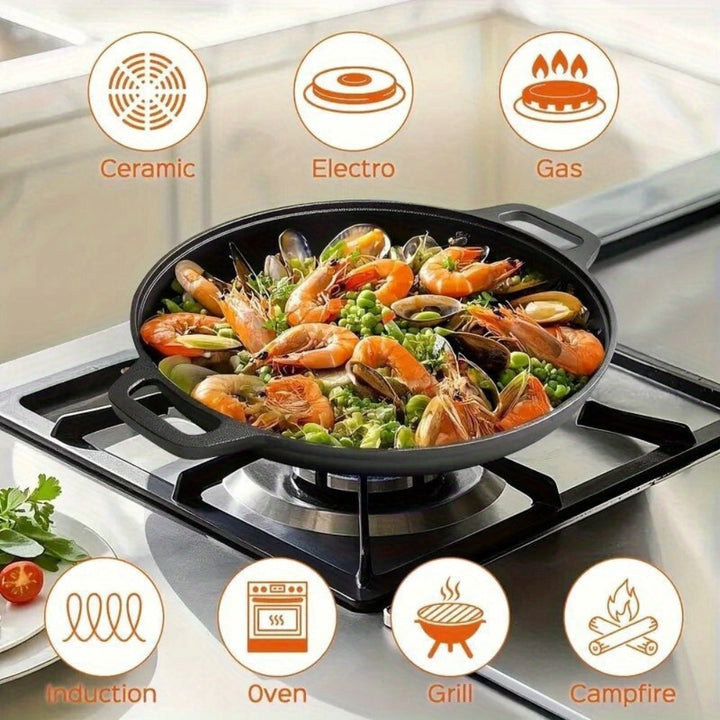 Lisslune | Non-Stick Cast Iron Griddle Skillet Pan