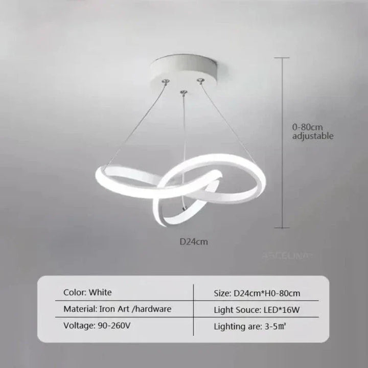Lisslune | LumiWave LED Ceiling Light | Energy-efficient Designer Lamp for Living Room, Bedroom & Kitchen | Modern LED Lighting