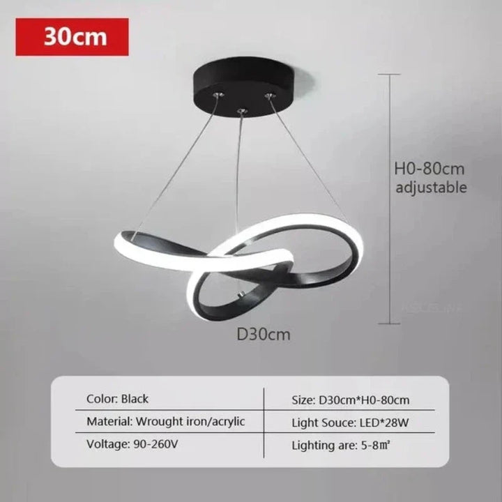 Lisslune | LumiWave LED Ceiling Light | Energy-efficient Designer Lamp for Living Room, Bedroom & Kitchen | Modern LED Lighting