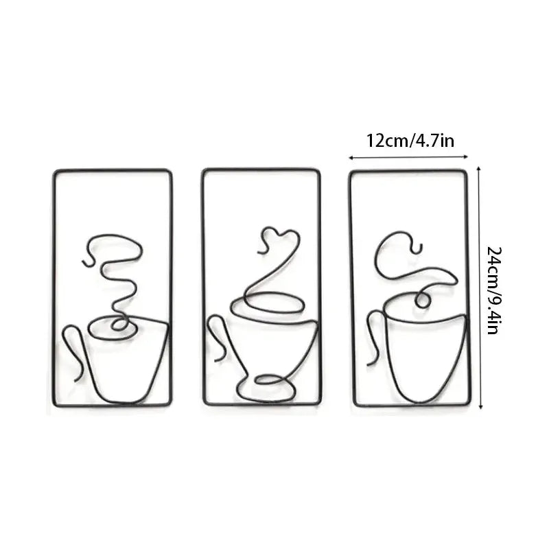 Lisslune | CaféCharm – Leg-safe wall art with coffee cup for indoor and outdoor use
