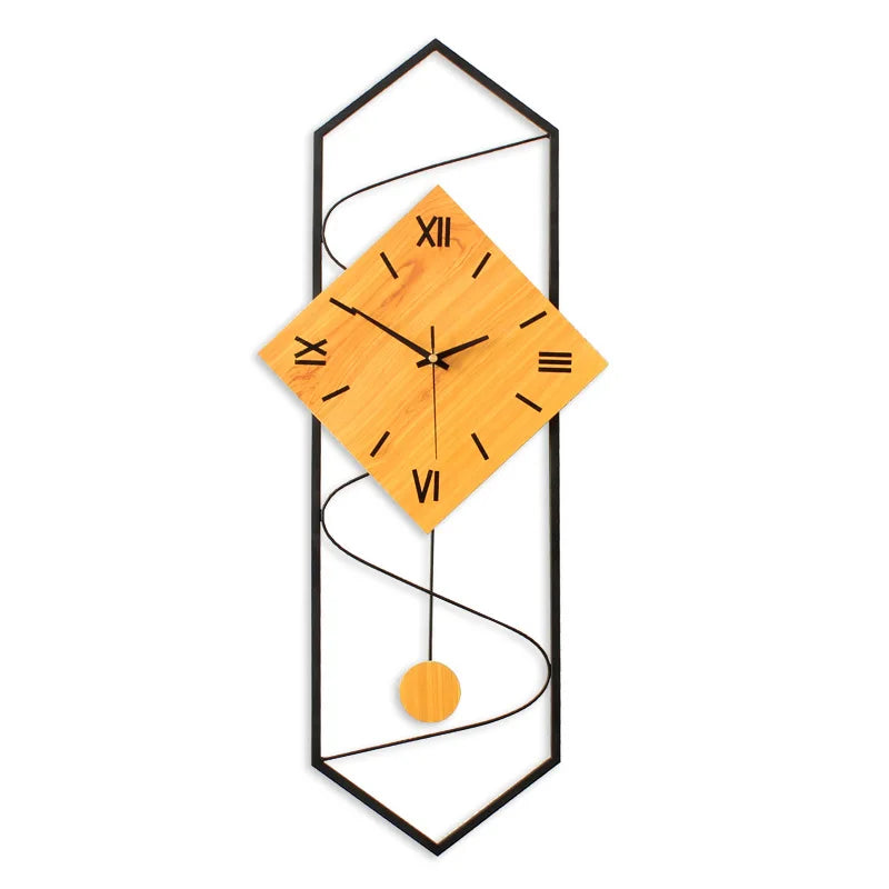 Lisslune | NordicTime 3D Wall Clock – Stylish Wood Design with Elegant Large Display