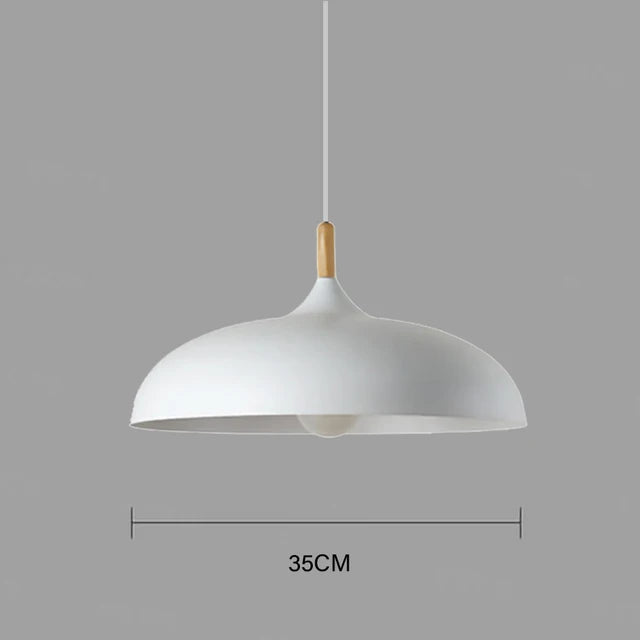 Lisslune | NordicOak Scandinavian Oak Ceiling Light – Modern LED Pendant Lamp