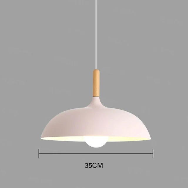 Lisslune | NordicOak Scandinavian Oak Ceiling Light – Modern LED Pendant Lamp