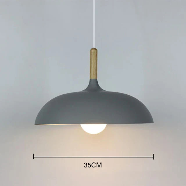 Lisslune | NordicOak Scandinavian Oak Ceiling Light – Modern LED Pendant Lamp