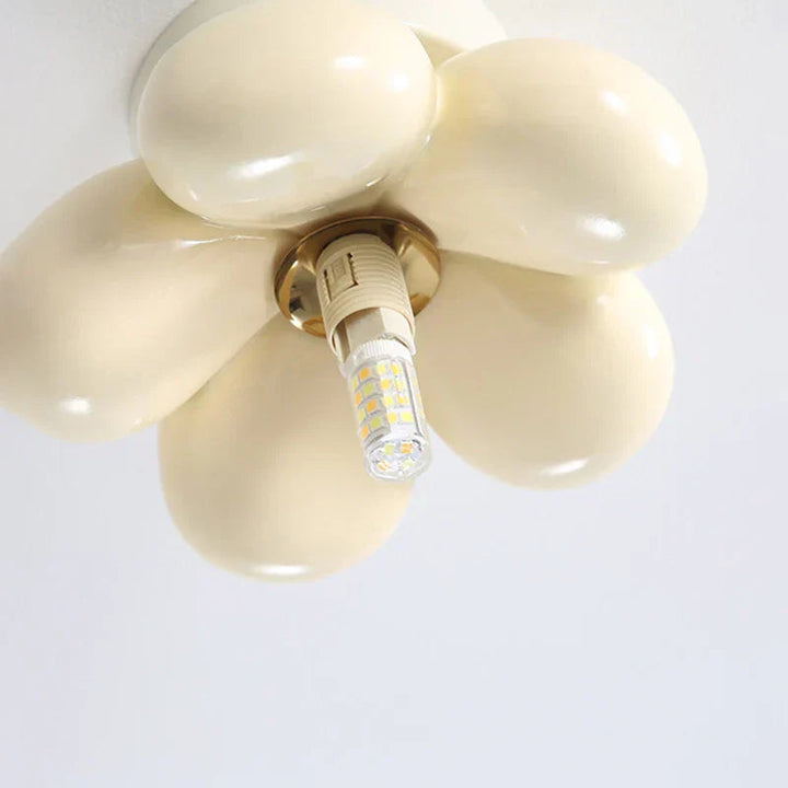 Lisslune | BloomGlow – Modern floral ceiling lamp with glass ball