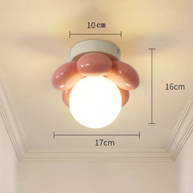 Lisslune | BloomGlow – Modern floral ceiling lamp with glass ball
