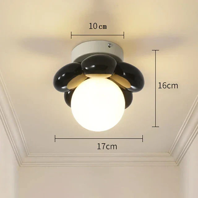 Lisslune | BloomGlow – Modern floral ceiling lamp with glass ball