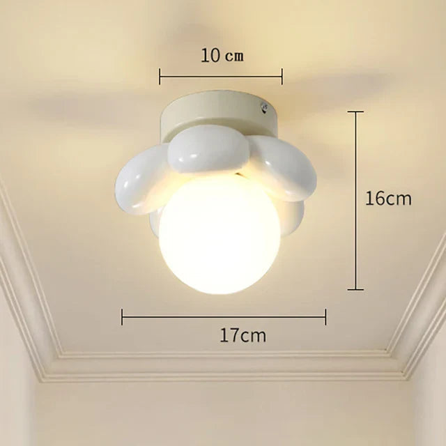 Lisslune | BloomGlow – Modern floral ceiling lamp with glass ball