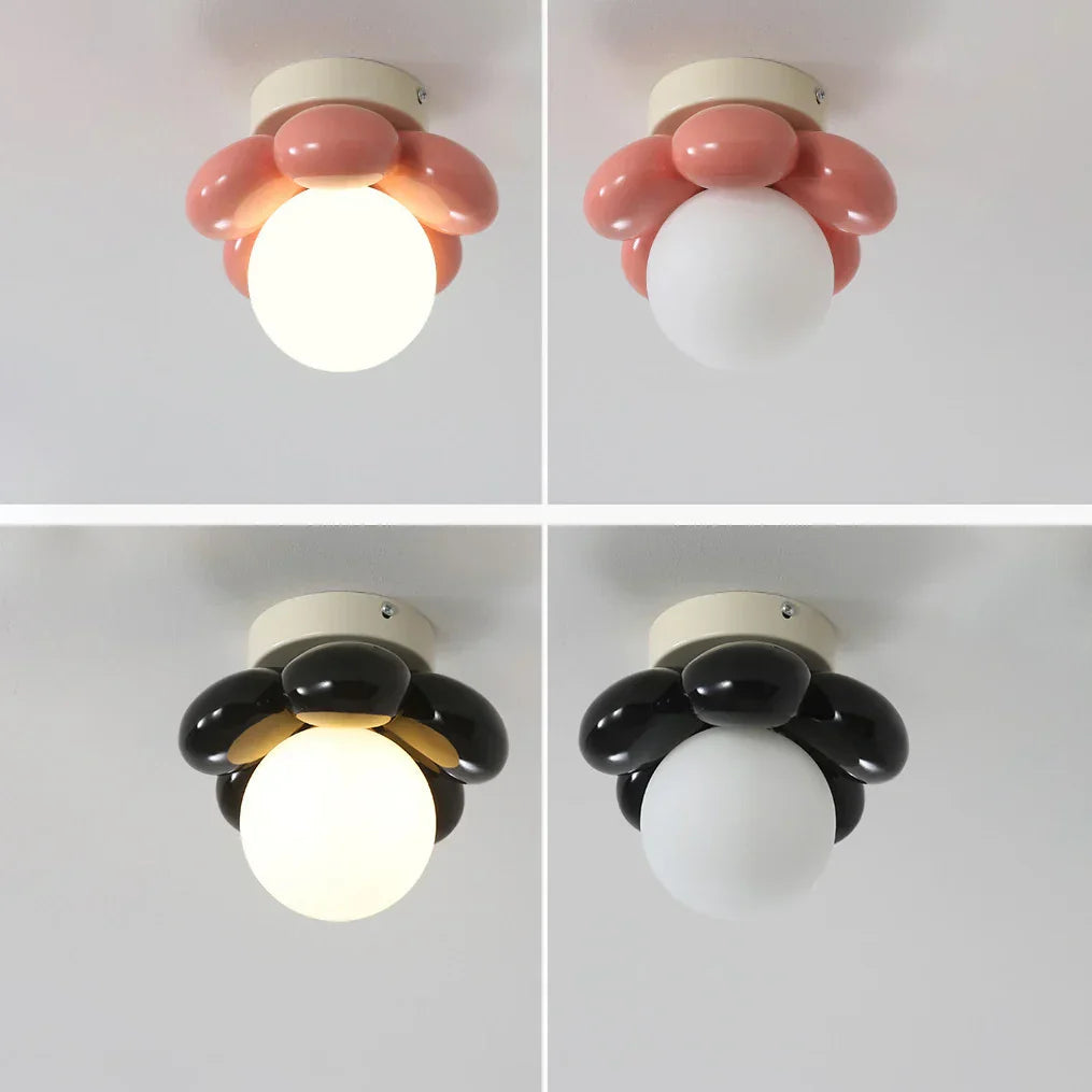Lisslune | BloomGlow – Modern floral ceiling lamp with glass ball