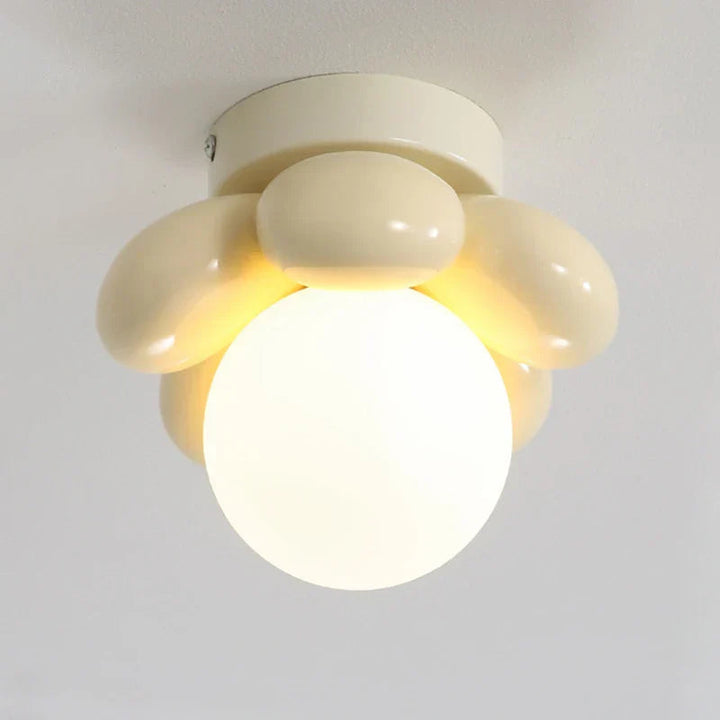 Lisslune | BloomGlow – Modern floral ceiling lamp with glass ball