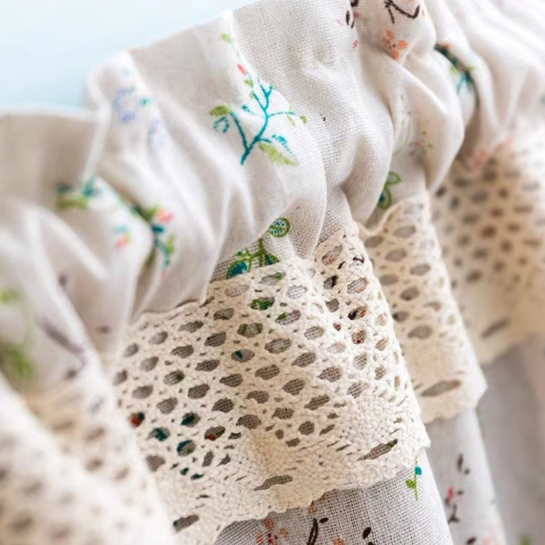 Lisslune | Nordic Bloom Kitchen Cabinet Curtain