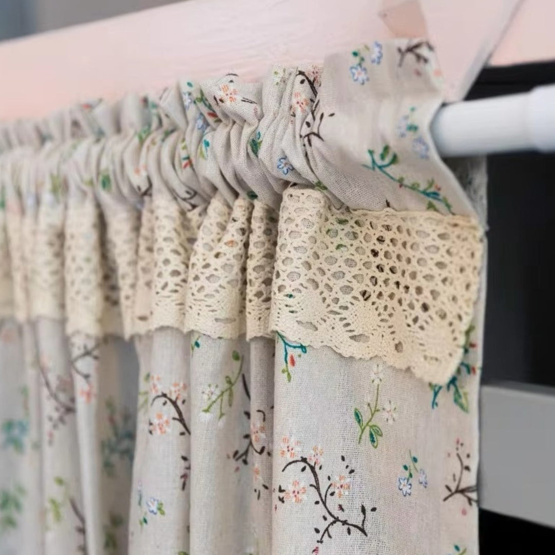 Lisslune | Nordic Bloom Kitchen Cabinet Curtain