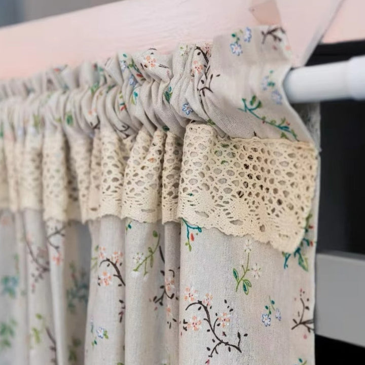 Lisslune | Nordic Bloom Kitchen Cabinet Curtain