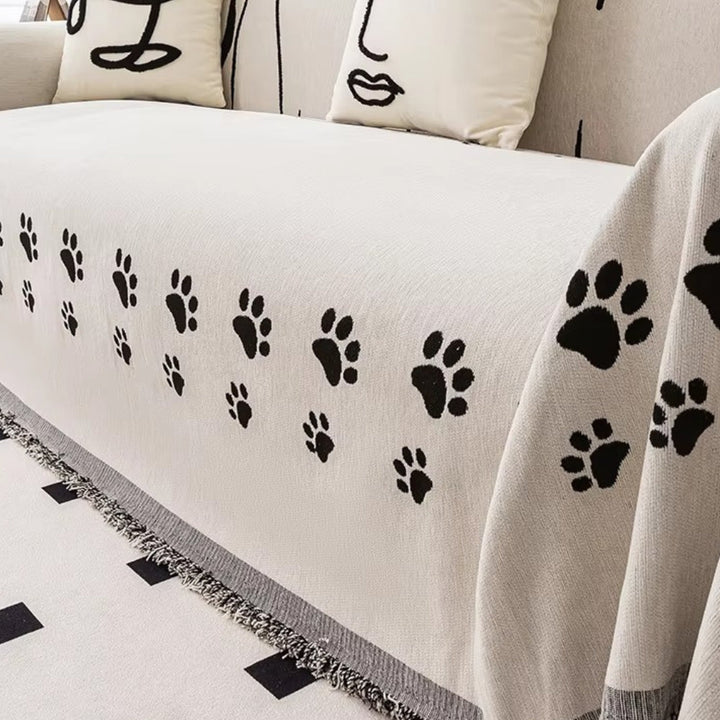 Lisslune | Nordic Cat Paw Chenille Sofa Cover