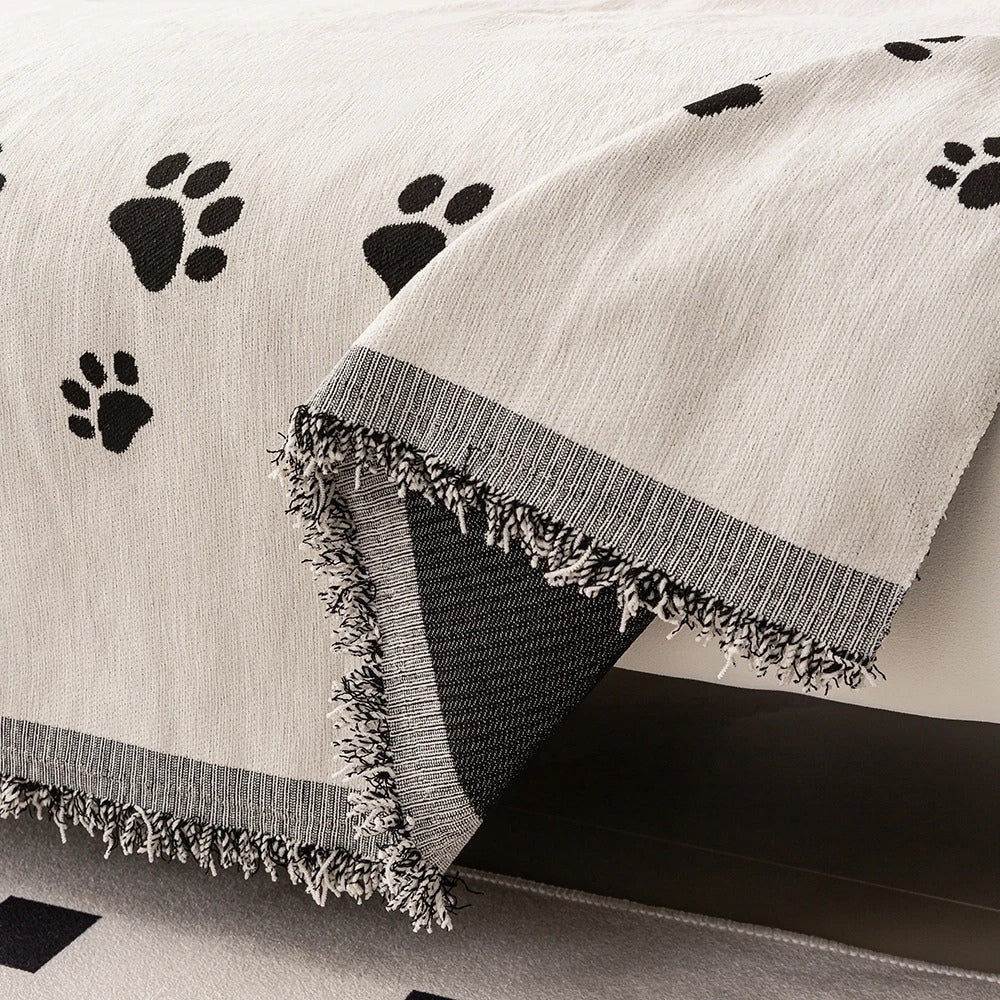 Lisslune | Nordic Cat Paw Chenille Sofa Cover