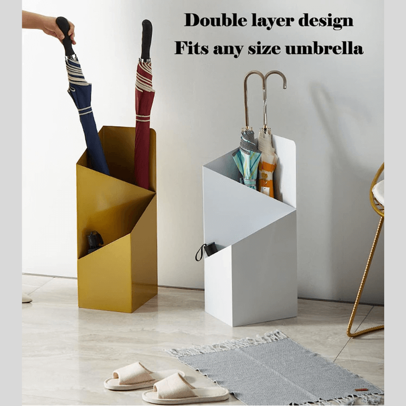 Lisslune | DripFrame Umbrella Stand with Drip Tray – Scandinavian Minimalist Metal Umbrella Holder