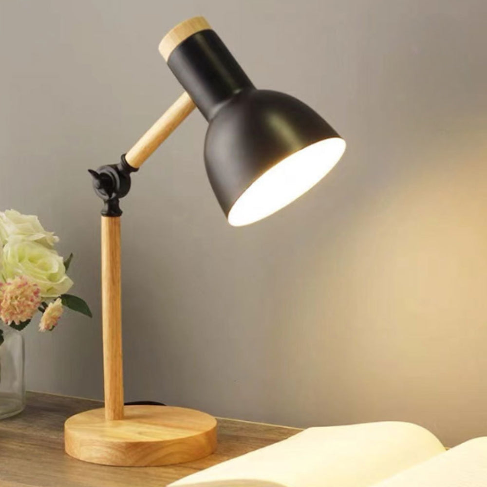 Lisslune | Nordic Iron Wood LED Table Lamp