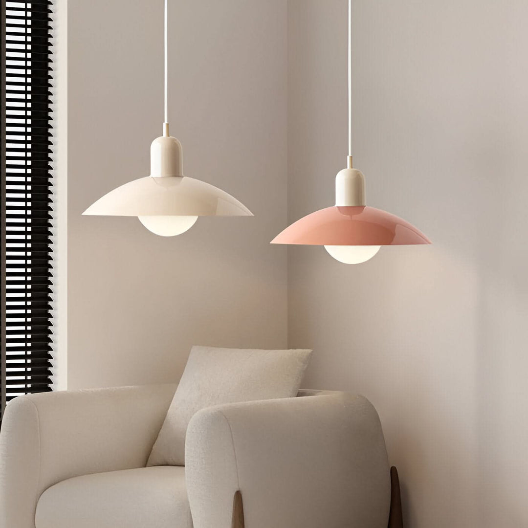 Lisslune | Modern Macaron Bauhaus Pendant Light – Iron Shade
