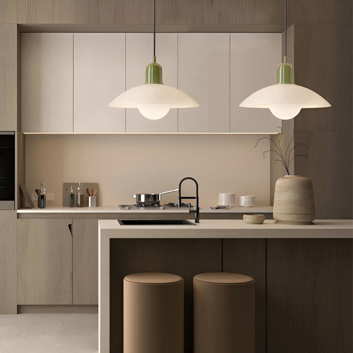 Lisslune | Modern Macaron Bauhaus Pendant Light – Iron Shade