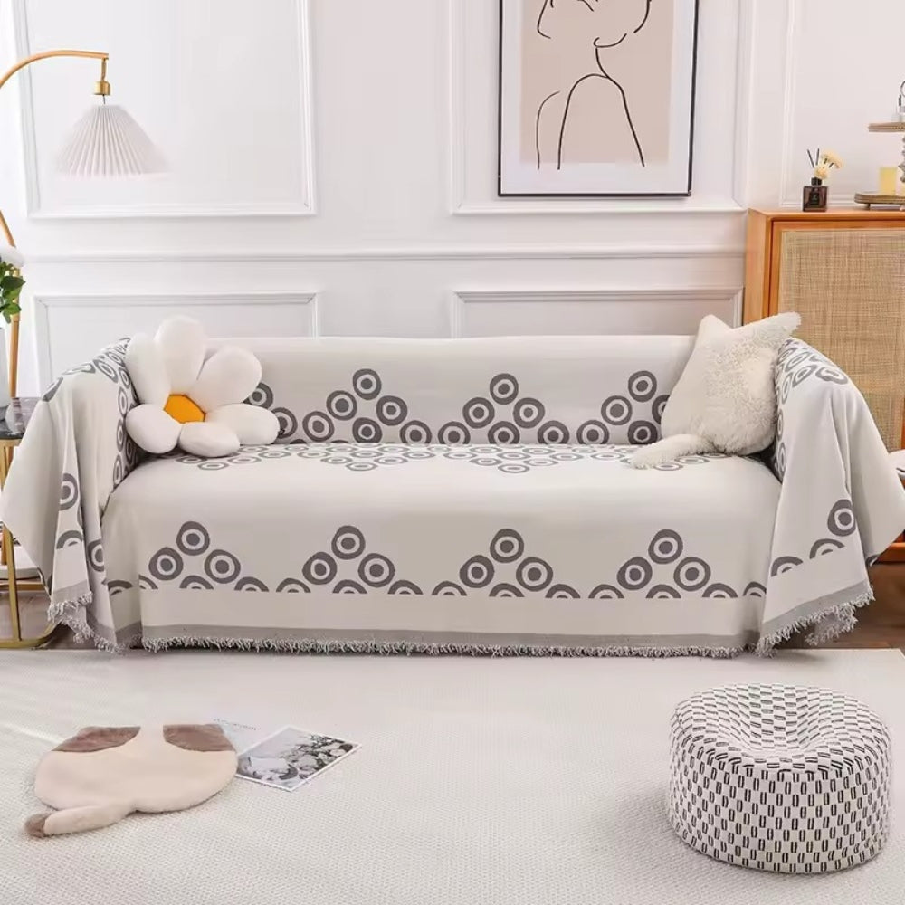 Lisslune | Circa Bloom Patterned Chenille Sofa Cover