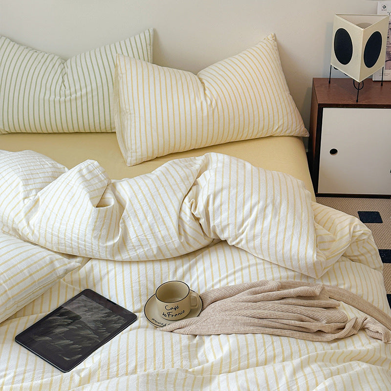Rynx Scandinavian Retro Striped Bedding Set