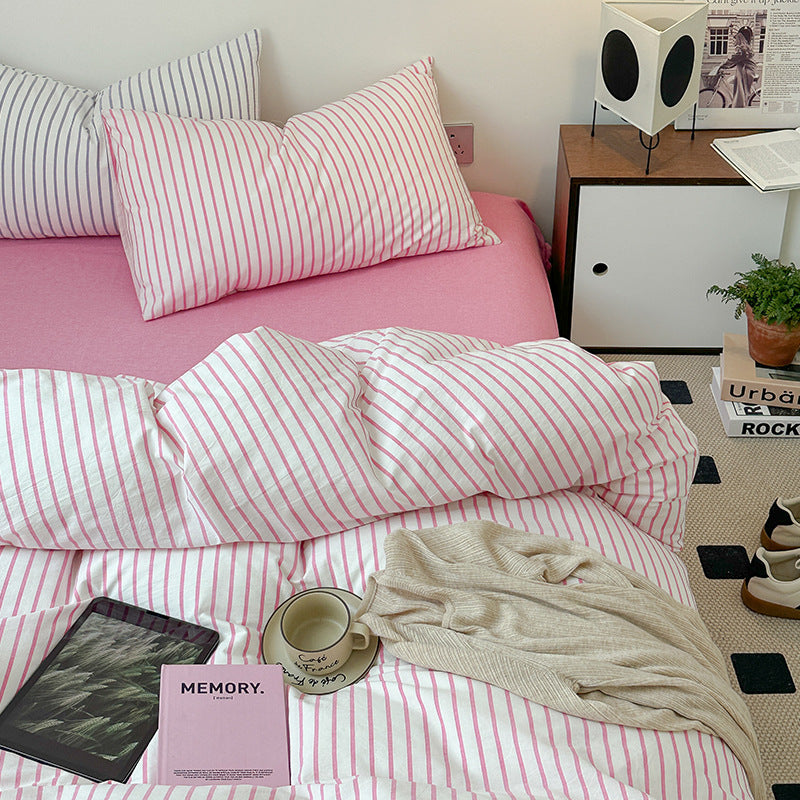 Rynx Scandinavian Retro Striped Bedding Set