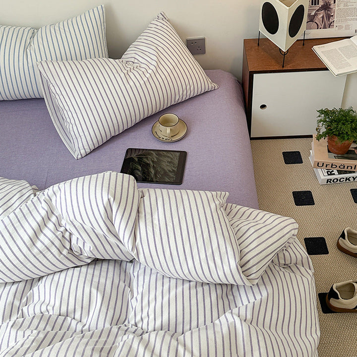 Rynx Scandinavian Retro Striped Bedding Set