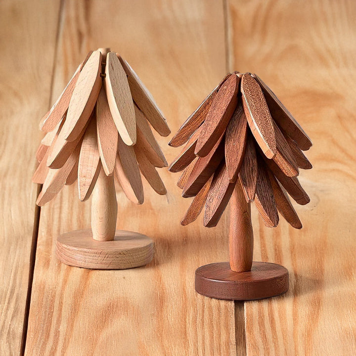 Lisslune | NordicWood Handmade Wooden Coasters and Mats Set