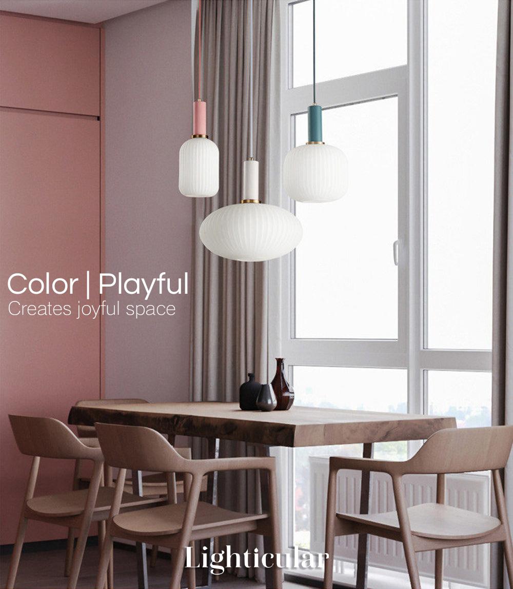 Rynx Nordic Ribbed Glass Pendant Lights