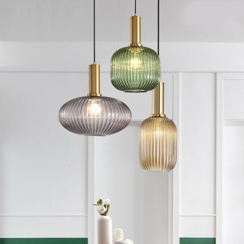 Rynx Nordic Ribbed Glass Pendant Lights