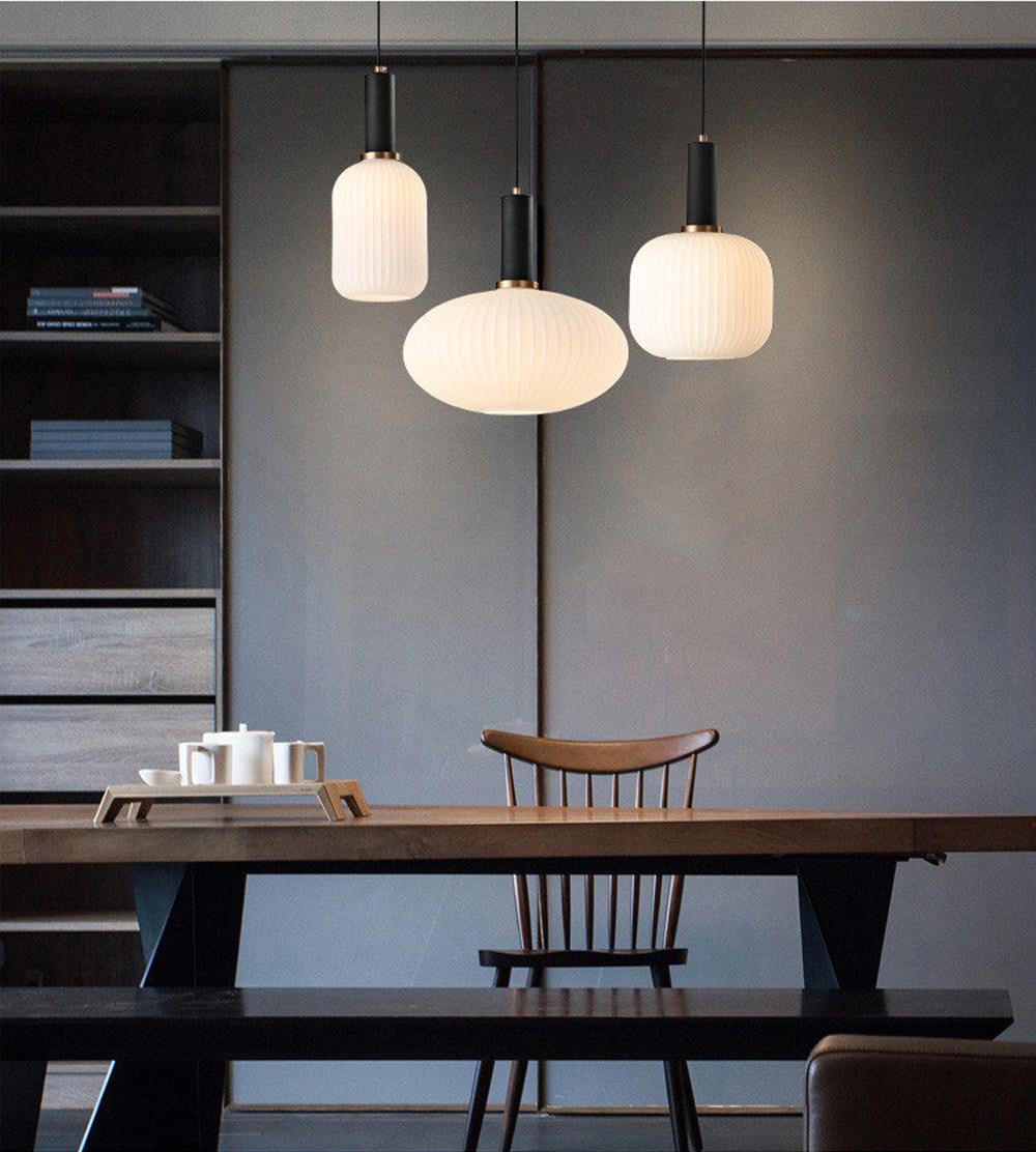 Rynx Nordic Ribbed Glass Pendant Lights