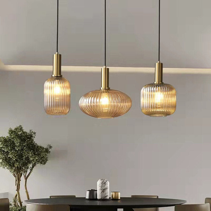 Rynx Nordic Ribbed Glass Pendant Lights