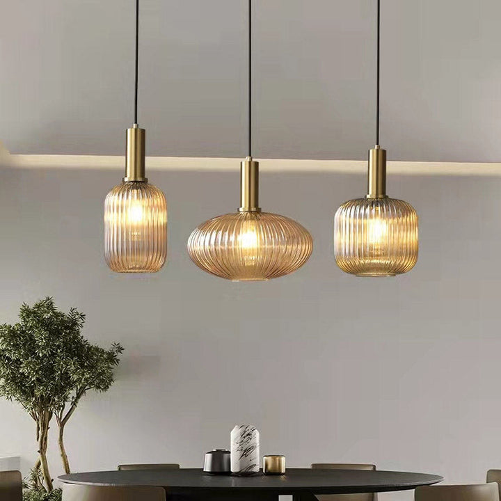 Rynx Nordic Ribbed Glass Pendant Lights