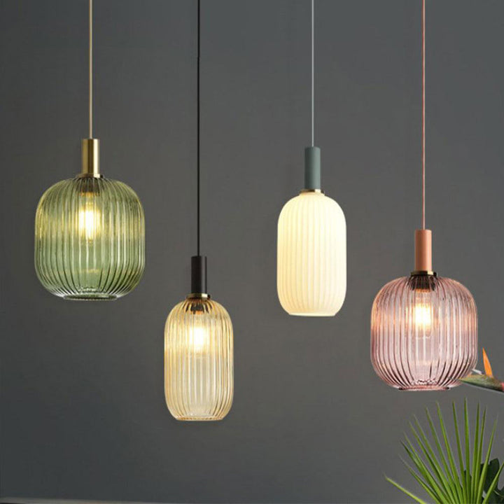 Rynx Nordic Ribbed Glass Pendant Lights