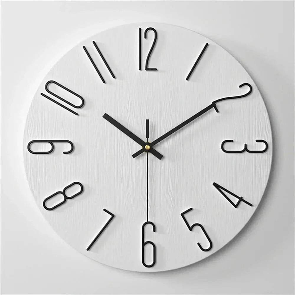 Lisslune | Minimalist Frameless 3D Wall Clock with Silent Movement