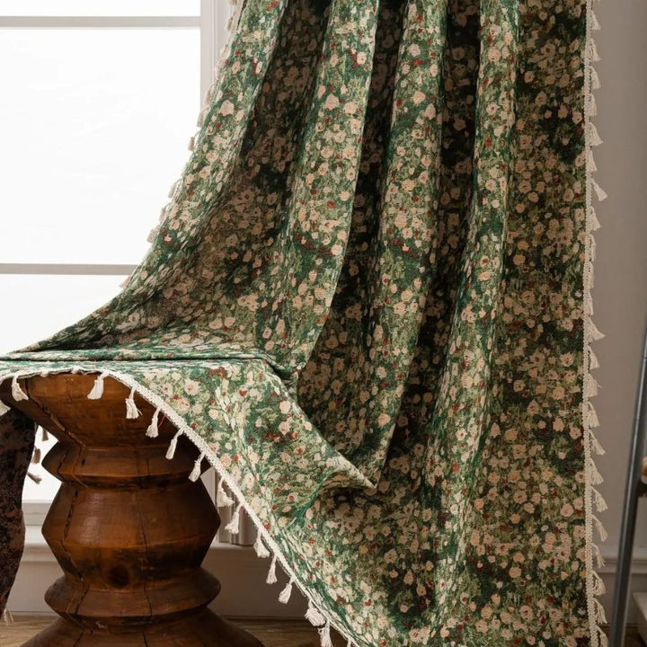 Lisslune | Noveau Ditsy Floral Tassel Curtain