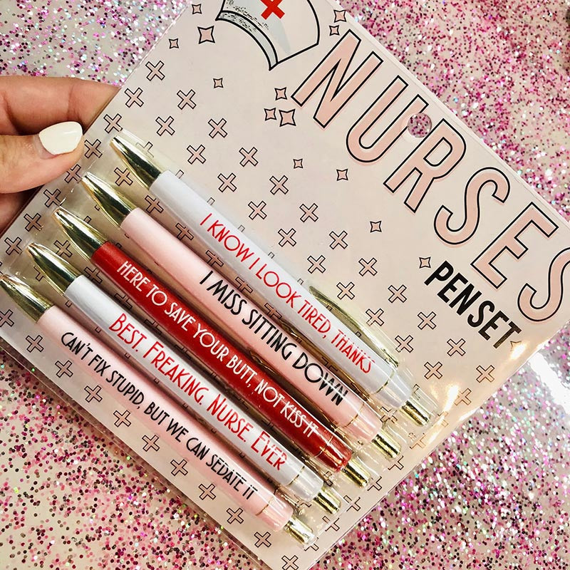 Lisslune | Funny Nurse Ballpoint Pen Set (Set of 5)