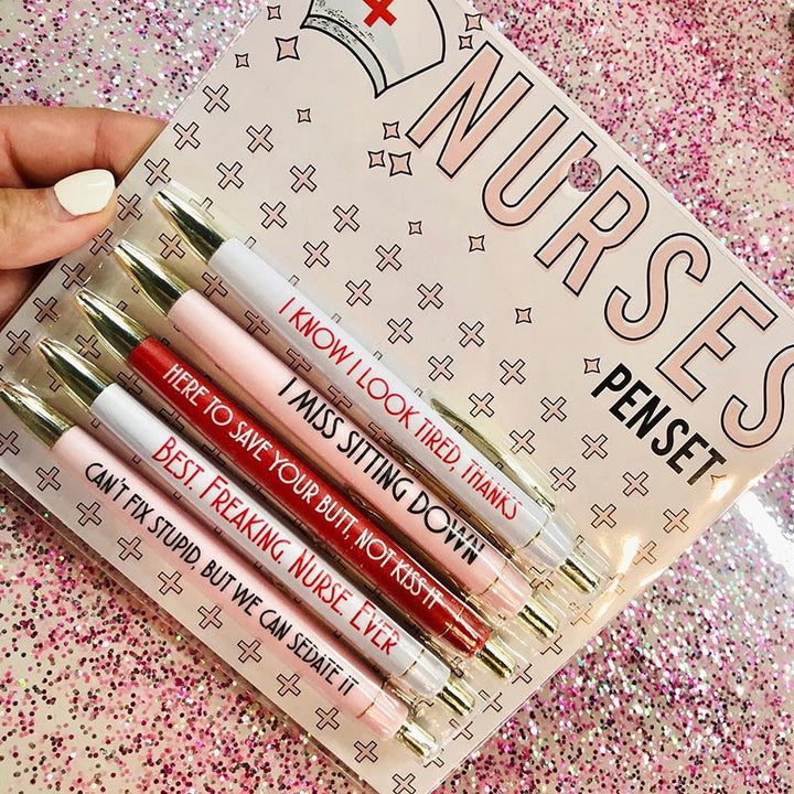 Lisslune | Funny Nurse Ballpoint Pen Set (Set of 5)