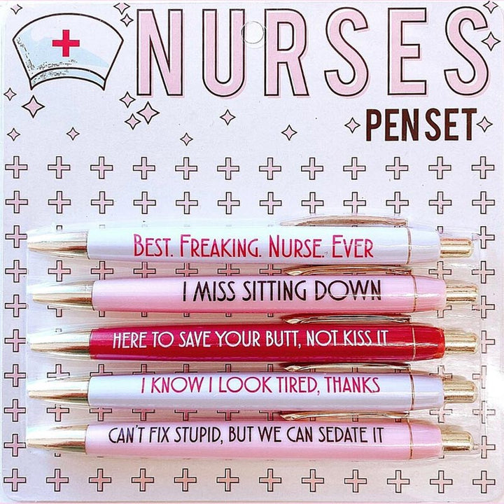 Lisslune | Funny Nurse Ballpoint Pen Set (Set of 5)