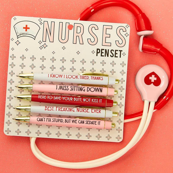 Lisslune | Funny Nurse Ballpoint Pen Set (Set of 5)