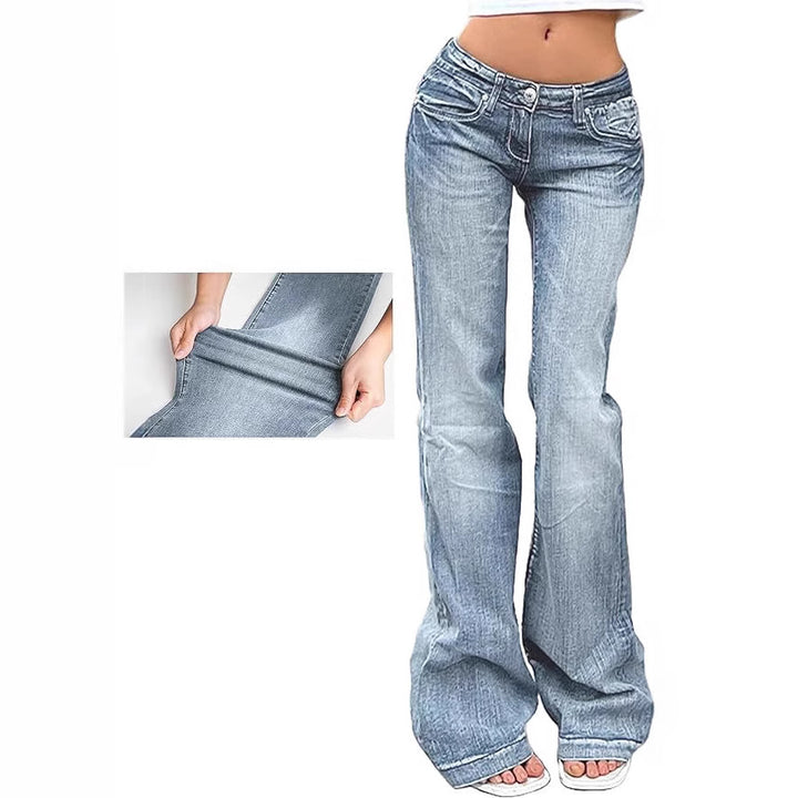 Women's Bootcut Jeans with Flexible Fit and High Waist Lisslune