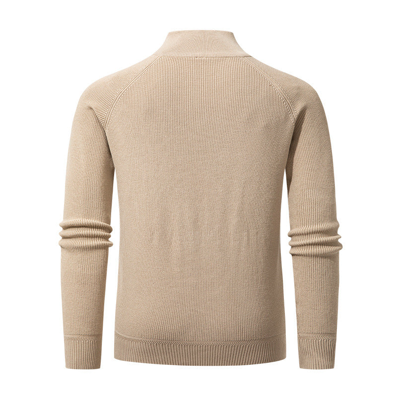 Men's Sweater with Short Zipper Lisslune