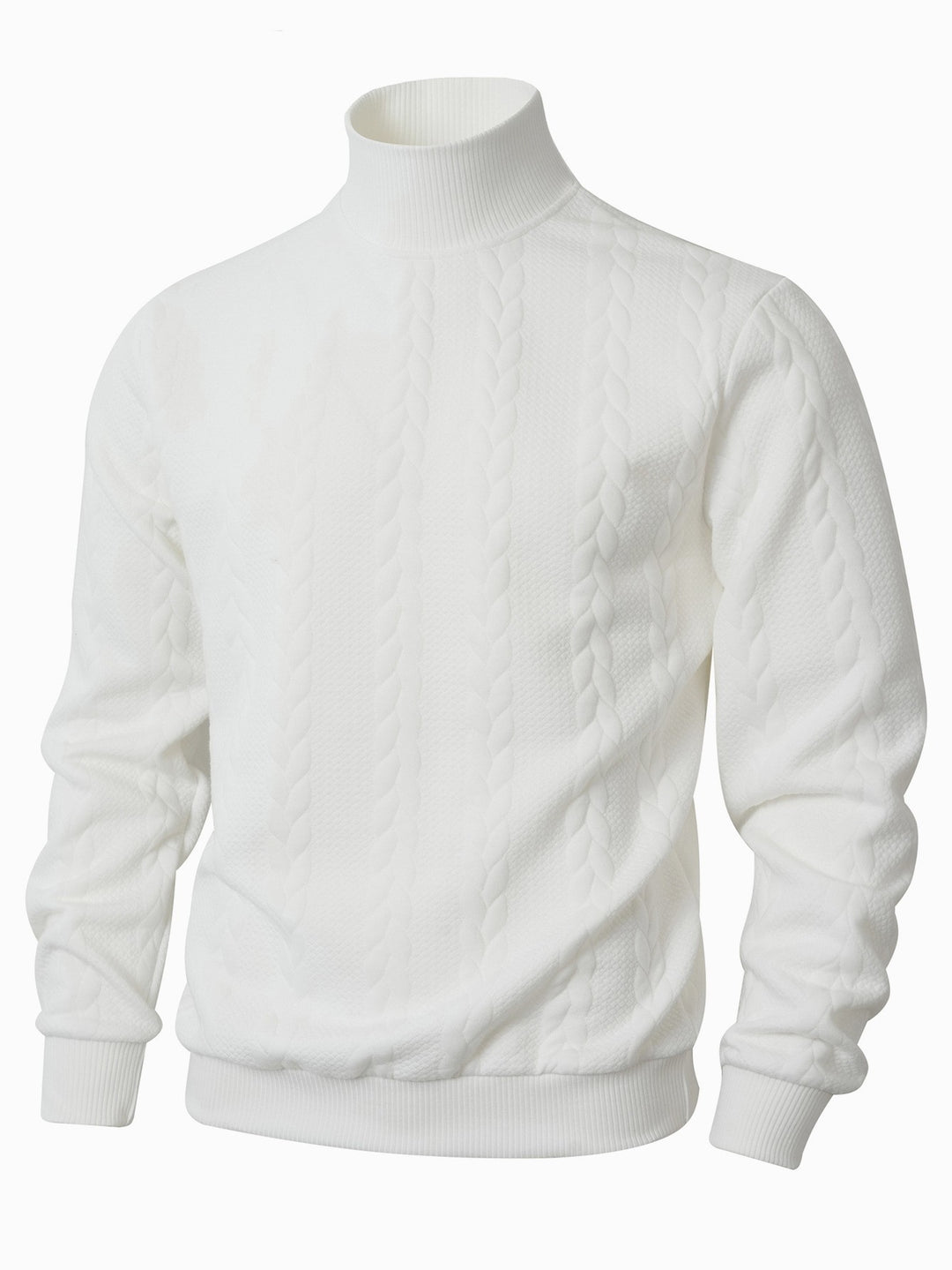 Men's stylish sweater with textured stand-up collar Lisslune